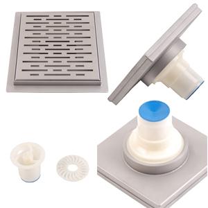 Square pan stainless steel shower drain
